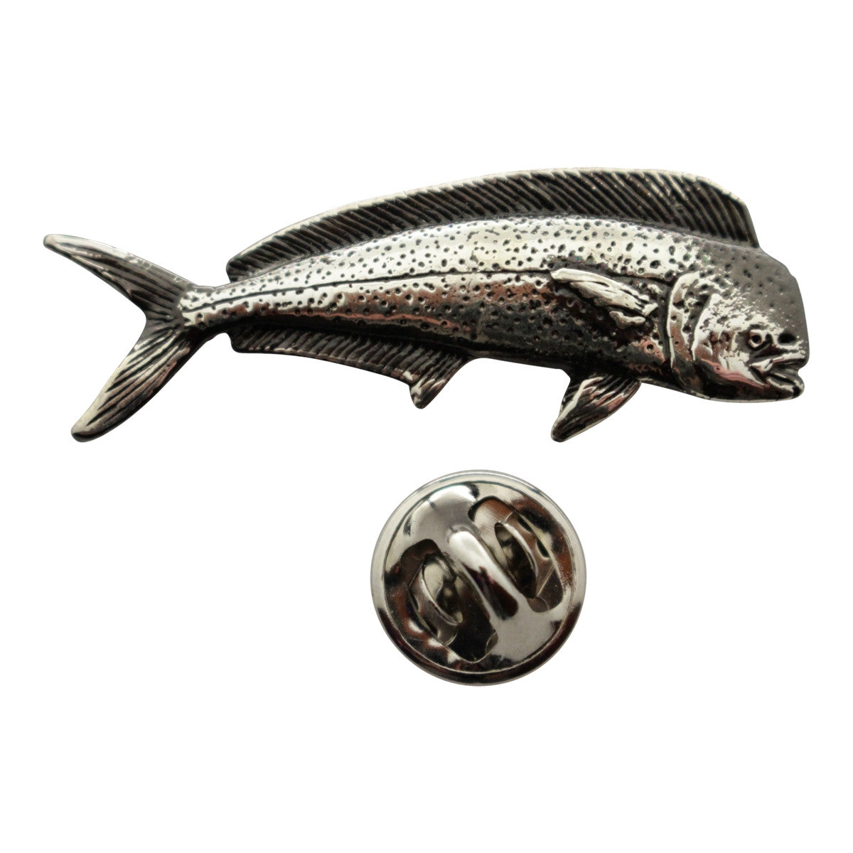 Dolphin Fish Pin ~ Antiqued Pewter ~ Lapel Pin ~ Sarah's Treats & Treasures
